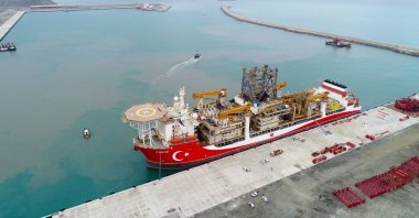 Turkey's drillship Kanuni is seen at the Port of Filyos in northern Zonguldak province, Turkey, June 3, 2021. (AA Photo)