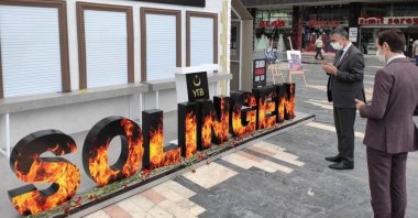 A replica of the Solingen house in the capital, Ankara, Turkey, May 28, 2021. (İHA PHOTO)