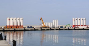 A view of the part of Filyos Port from where Turkey plans to bring its Black Sea gas onshore, Zonguldak, northern Turkey, June 2, 2021. (IHA Photo)