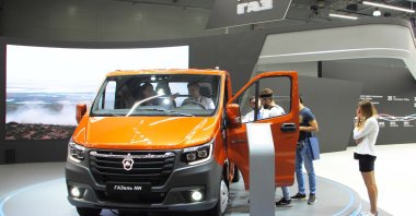 A GAZelle NN truck is on display in the Crocus Expo, Moscow, Russia, March 9, 2019. (Shutterstock Photo)