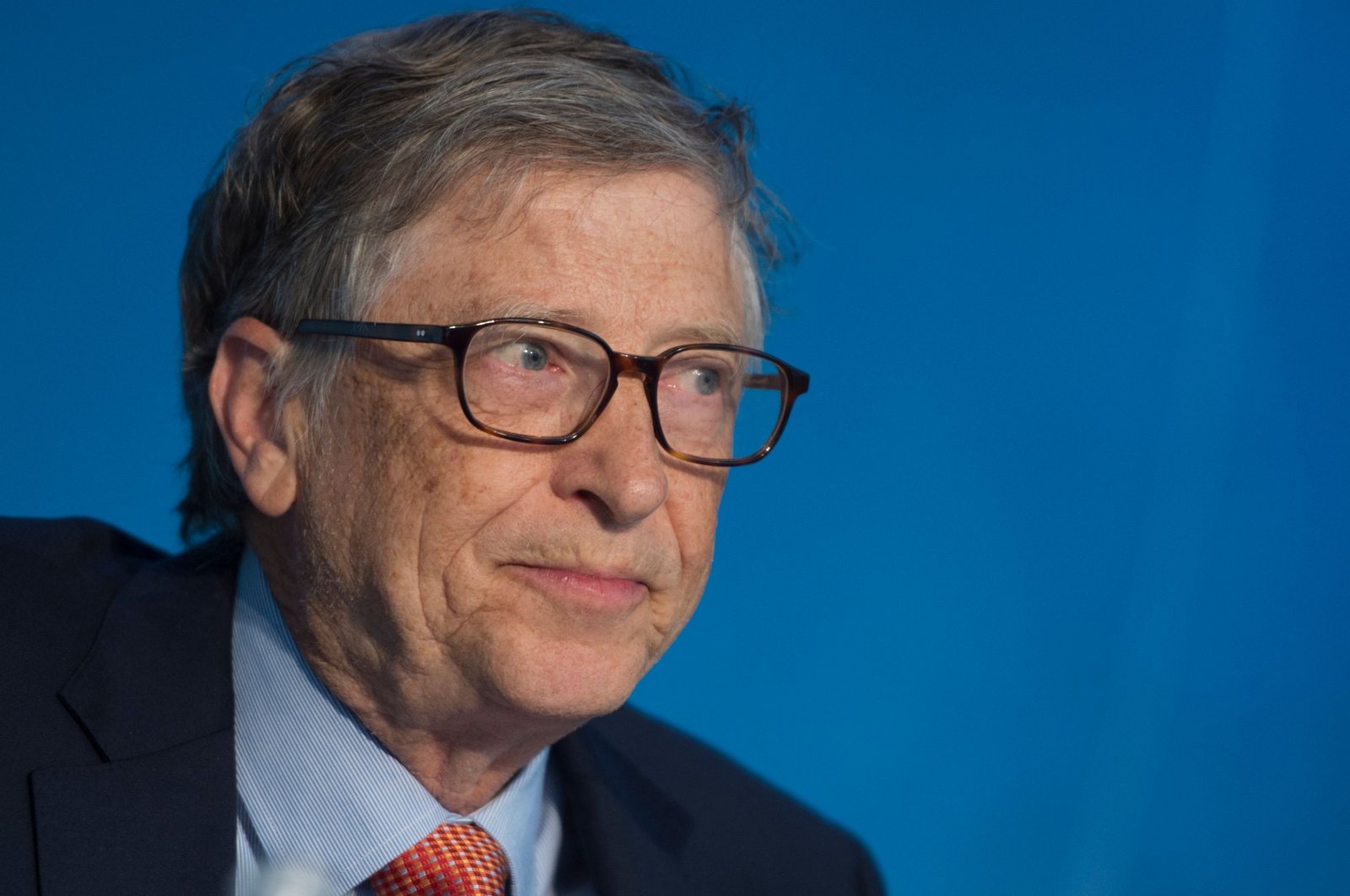 Co-Chair of the Bill & Melinda Gates Foundation, Bill Gates, looks on during the discussion "Building Human Capital: A project for the world" in the IMF/World Bank spring meeting in Washington, D.C., U.S., April 21, 2018. (AFP Photo)
