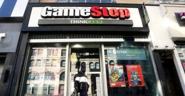 A person walks past a GameStop store in Manhattan, New York City, New York, U.S., Jan. 29, 2021. (Reuters File Photo)
