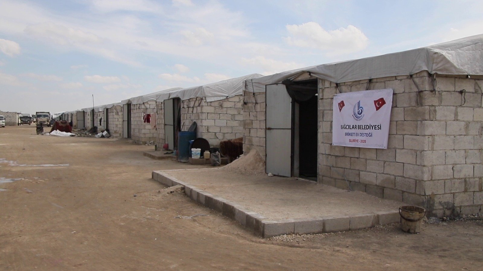 As part of the 'Bağcılar Neighborhood' project, the construction of 450 briquette houses was completed in northwestern Syria's Idlib, June 10, 2021. (AA Photo)