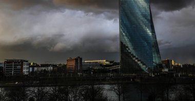 The headquarters of the European Central Bank (ECB) in Frankfurt am Main, western Germany, March 11, 2021. (AFP Photo)