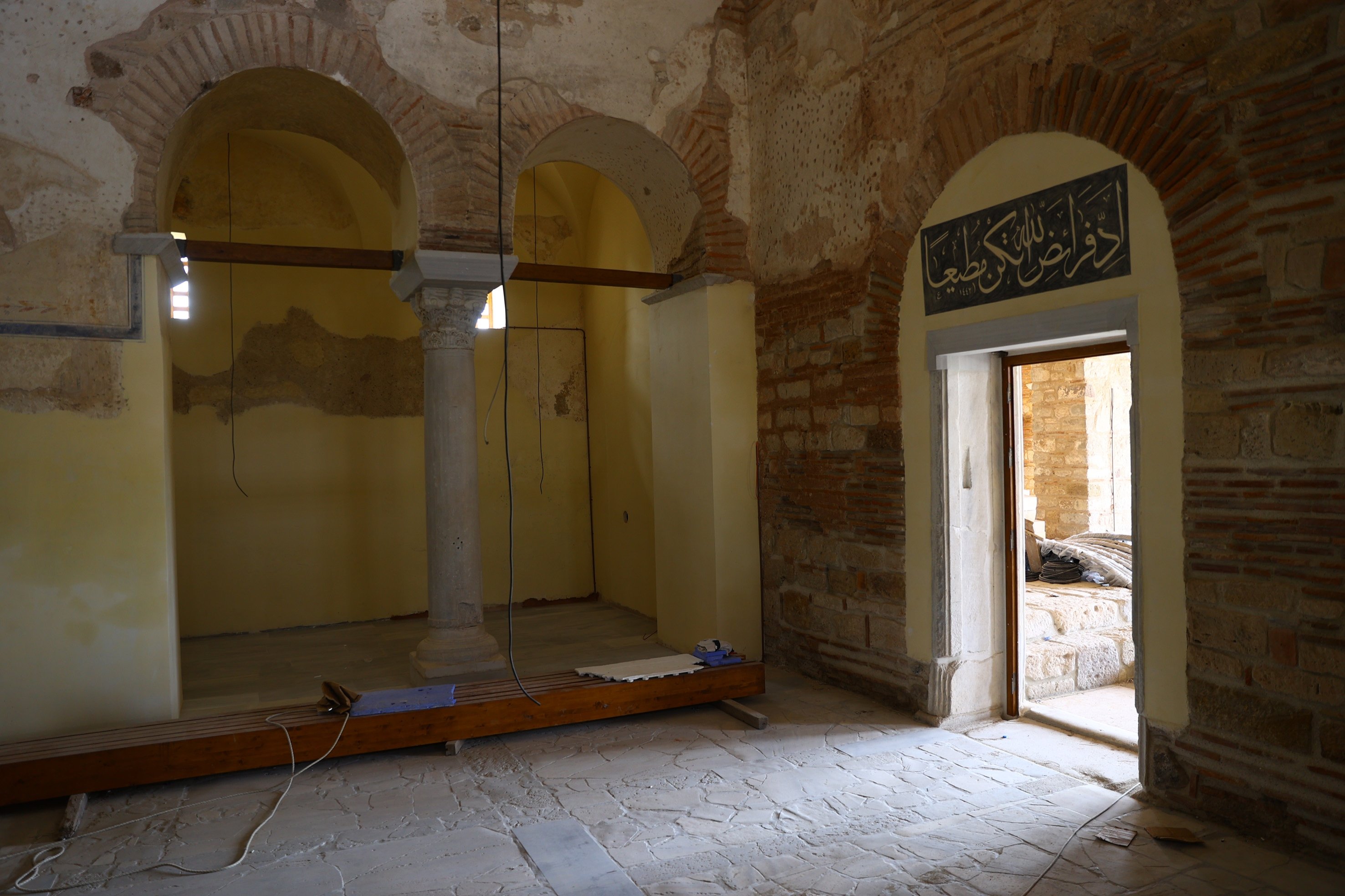 An interior view from the Enez Fatih Mosque, Edirne, northwestern Turkey, June 13, 2021. (AA Photo) 