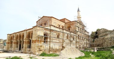 An exterior view from the Enez Fatih Mosque, Edirne, northwestern Turkey, June 13, 2021. (AA Photo) 