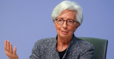 European Central Bank (ECB) President Christine Lagarde speaks in Frankfurt, Germany, March 12, 2020. (Reuters Photo)