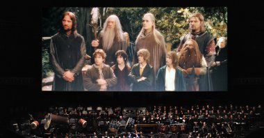 Academy Award-winning composer Howard Shore conducts a "The Lord of the Rings" symphony orchestra during a live event. (Archive Photo)