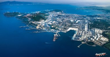An aerial view of the Aliağa peninsula in the Turkish Aegean province of İzmir that hosts SOCAR's Petkim, Turkey, April 1, 2019. (Photo courtesy of Petkim)