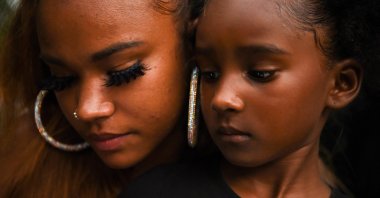 People gather for a block party to celebrate Juneteenth, which commemorates the end of slavery, in Houston, Texas, U.S., June 19, 2020. (Reuters Photo)