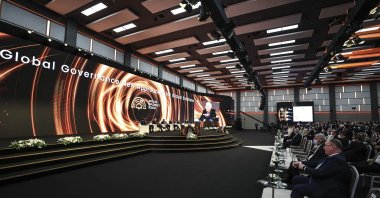 World leaders attend the Leaders' Panel at the Antalya Diplomacy Forum in Antalya, southern Turkey, June 18, 2021. (AA Photo)