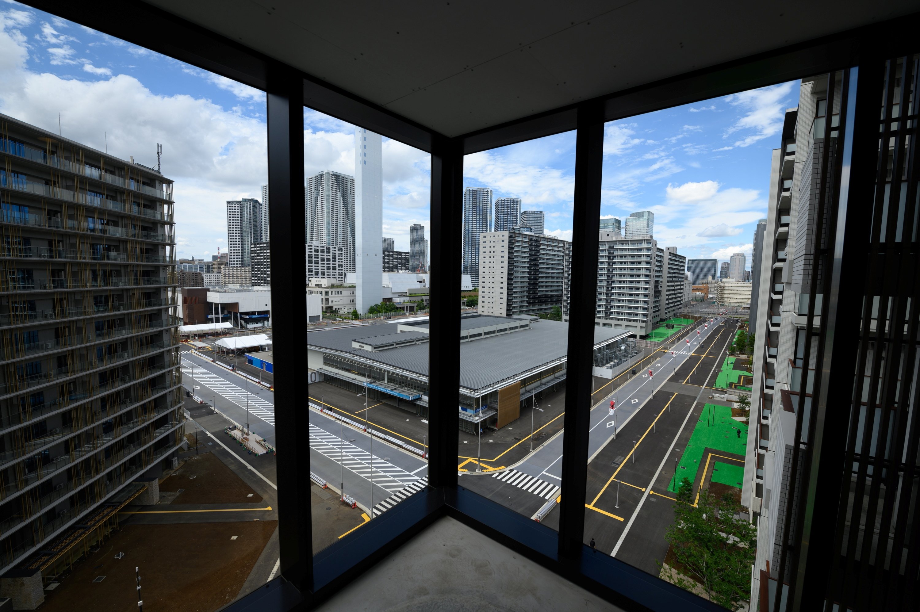 A view of the residential buildings for athletes at the Olympic and Paralympic Village for the Tokyo 2020 Games, Tokyo, Japan, June 20, 2021. (Reuters Photo)