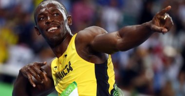 Jamaica's Usain Bolt celebrates after winning gold in the Men's 200-meter Final at the 2016 Rio Olympics, Rio de Janeiro, Brazil, Aug. 18, 2016. (Reuters Photo)