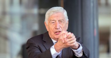 Former Dutch Prime Minister Dries van Agt, a member of Christian Democratic Appeal (CDA), attends a memorial ceremony at the Concertgebouw in Amsterdam, Netherlands, Oct. 27, 2018. (Shutterstock Photo)