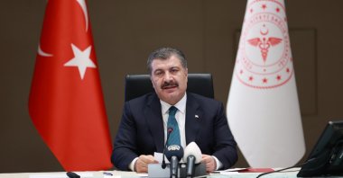 Health Minister Fahrettin Koca speaks during a press conference after a Coronavirus Scientific Advisory Board meeting in Ankara, Turkey, June 23, 2021. (AA Photo)