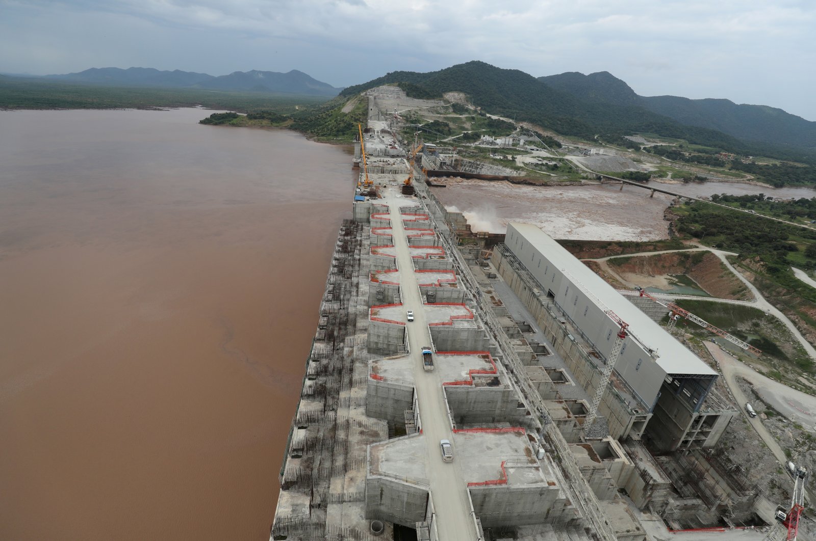 Ethiopia's Grand Renaissance Dam undergoes construction on the Nile in Guba Woreda in the Benishangul Gumuz Region, Ethiopia, Sept. 26, 2019. (Reuters Photo)