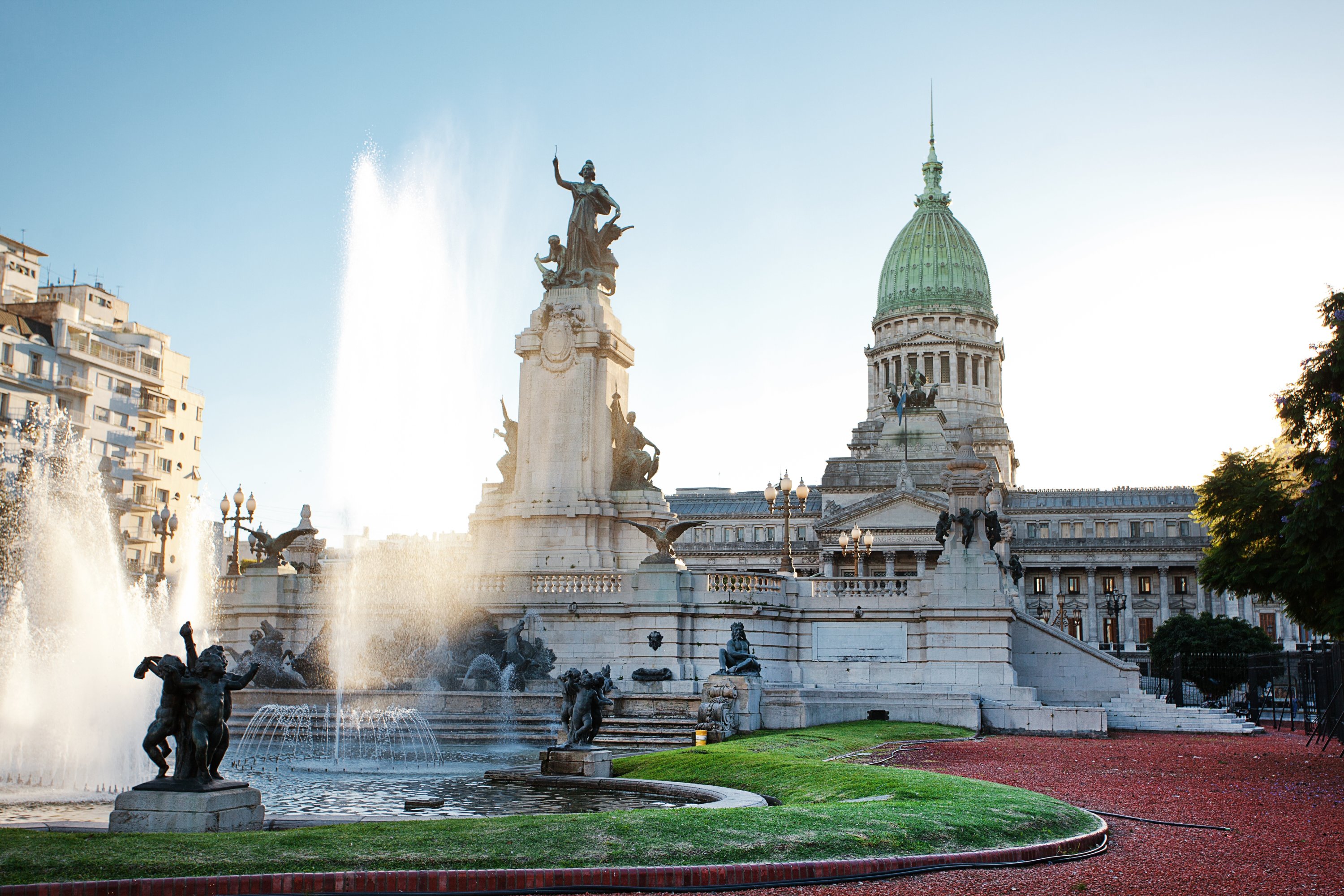 Building of Congress and fountain in Buenos Aires, Argentina. (Shutterstock Photo)