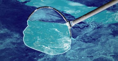 Daily Sabah photo illustration of the cleaning effort against marine mucilage spreading across Turkish seas.