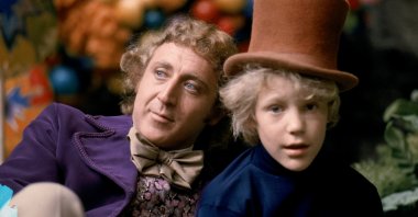 Actor Gene Wilder (L) as Willy Wonka and Peter Ostrum as Charlie Bucket in the 1971 film "Willy Wonka & the Chocolate Factory." (Warner Bros. via Reuters)