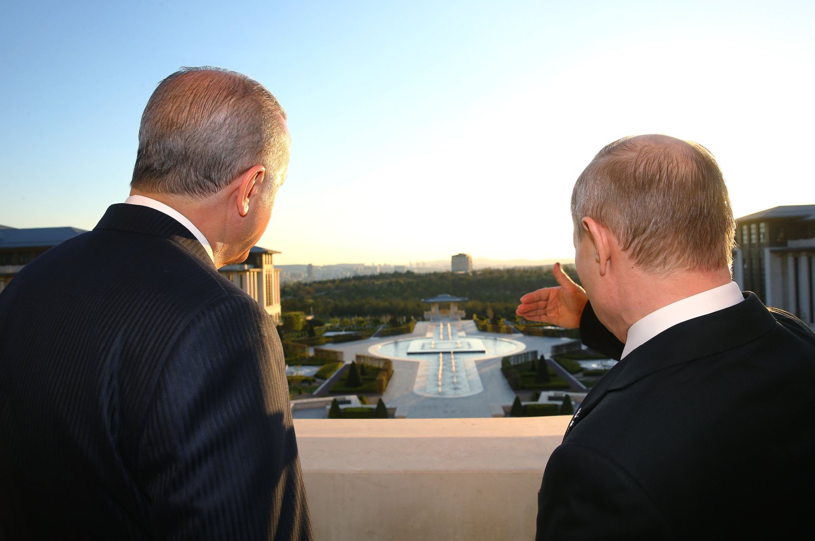 President Recep Tayyip Erdoğan and Russia's Vladimir Putin at the Presidential Complex in Ankara, Turkey, April 3, 2018. (Courtesy of the Presidency)