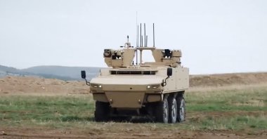 A screen grab from a video showing the PARS IV 6x6 from Turkish armored vehicle manufacturer FNSS.


