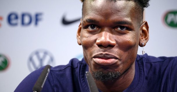 France's midfielder Paul Pogba speaks during a press conference at the team's base camp in Clairefontaine-en-Yvelines on June 10, 2021 ahead of the UEFA EURO 2020 football competition. (AFP Photo)