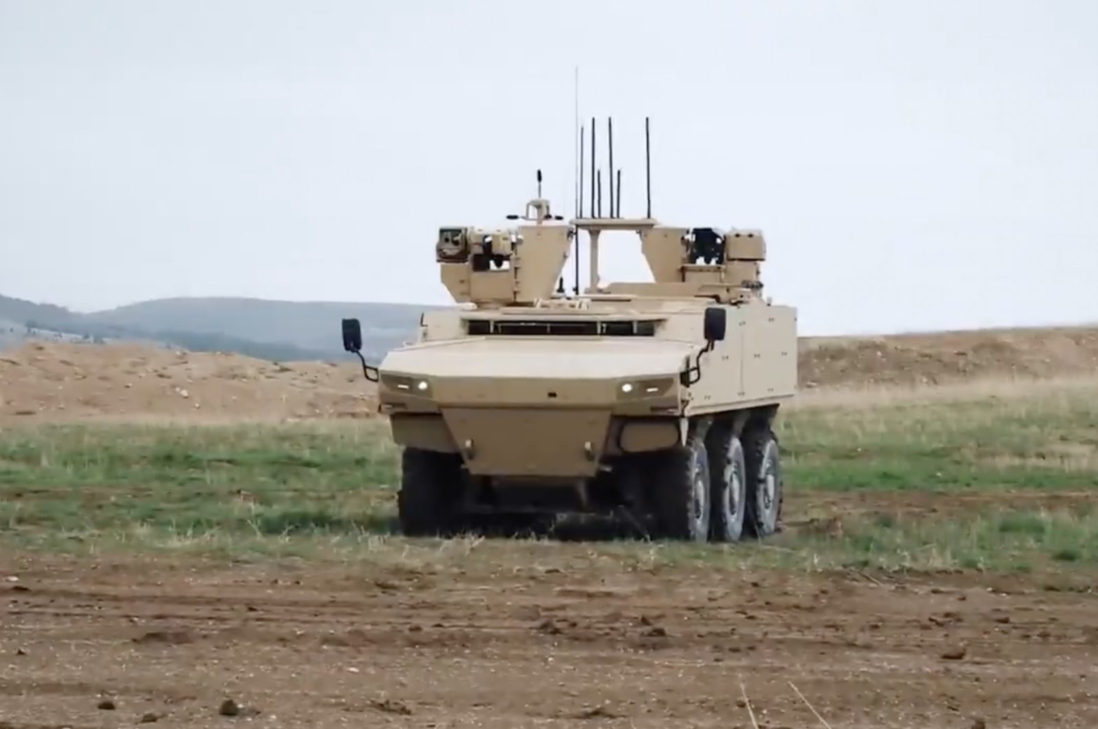 A screen grab from a video showing the PARS IV 6x6 from Turkish armored vehicle manufacturer FNSS.

