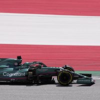 Aston Martin driver Lance Stroll of Canada steers his car during the third practice at the Red Bull Ring racetrack in Spielberg, Austria, June 26, 2021. (AP Photo)