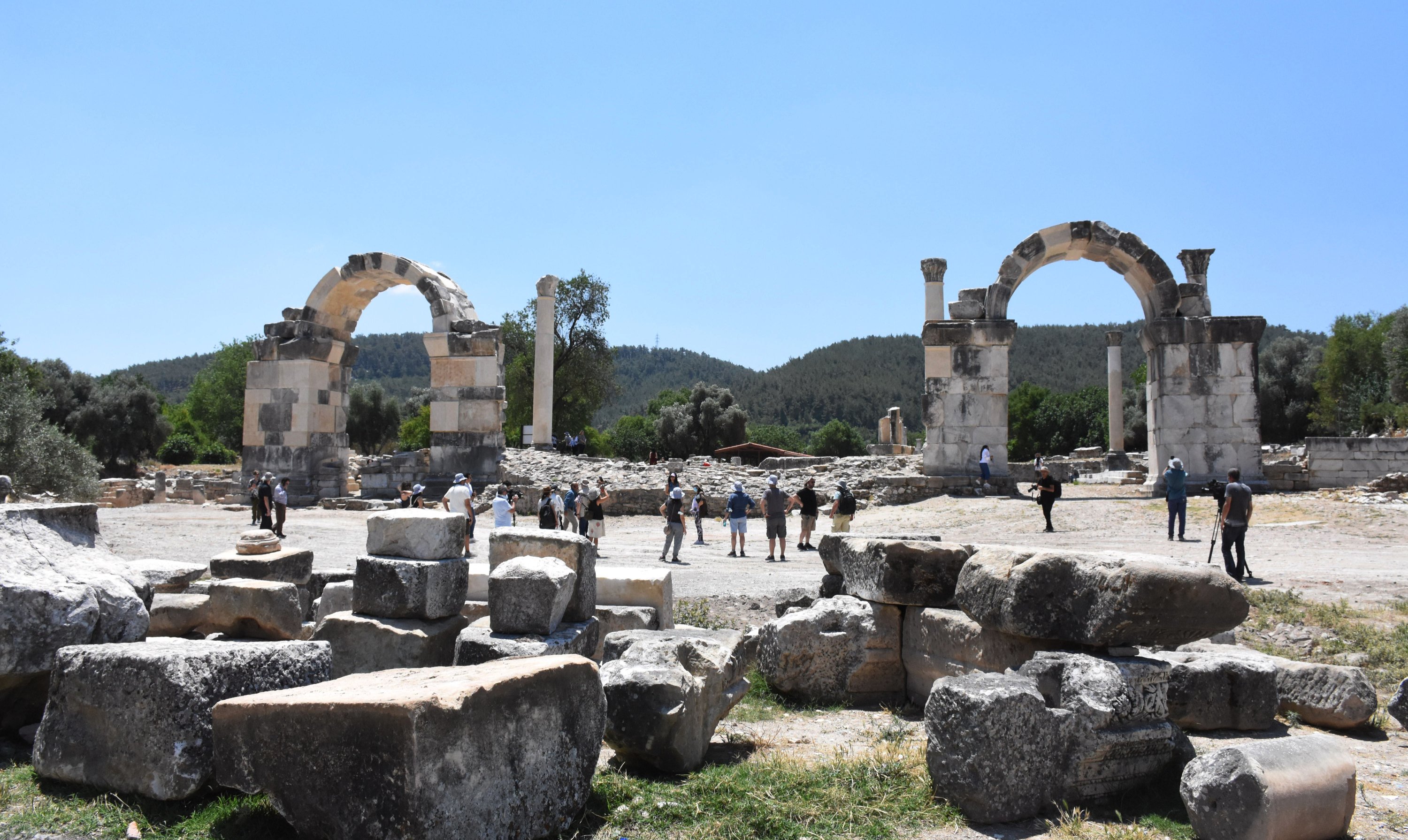 A view from the ancient city of Stratonikeia, Muğla, southwestern Turkey. 