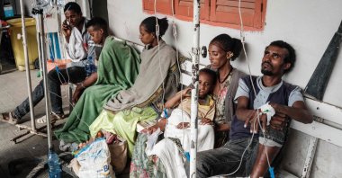 Civilians injured in a deadly airstrike on Togoga market wait for medical treatment at Mekele General Hospital in Mekele, Ethiopia, June 24, 2021, (AFP Photo)