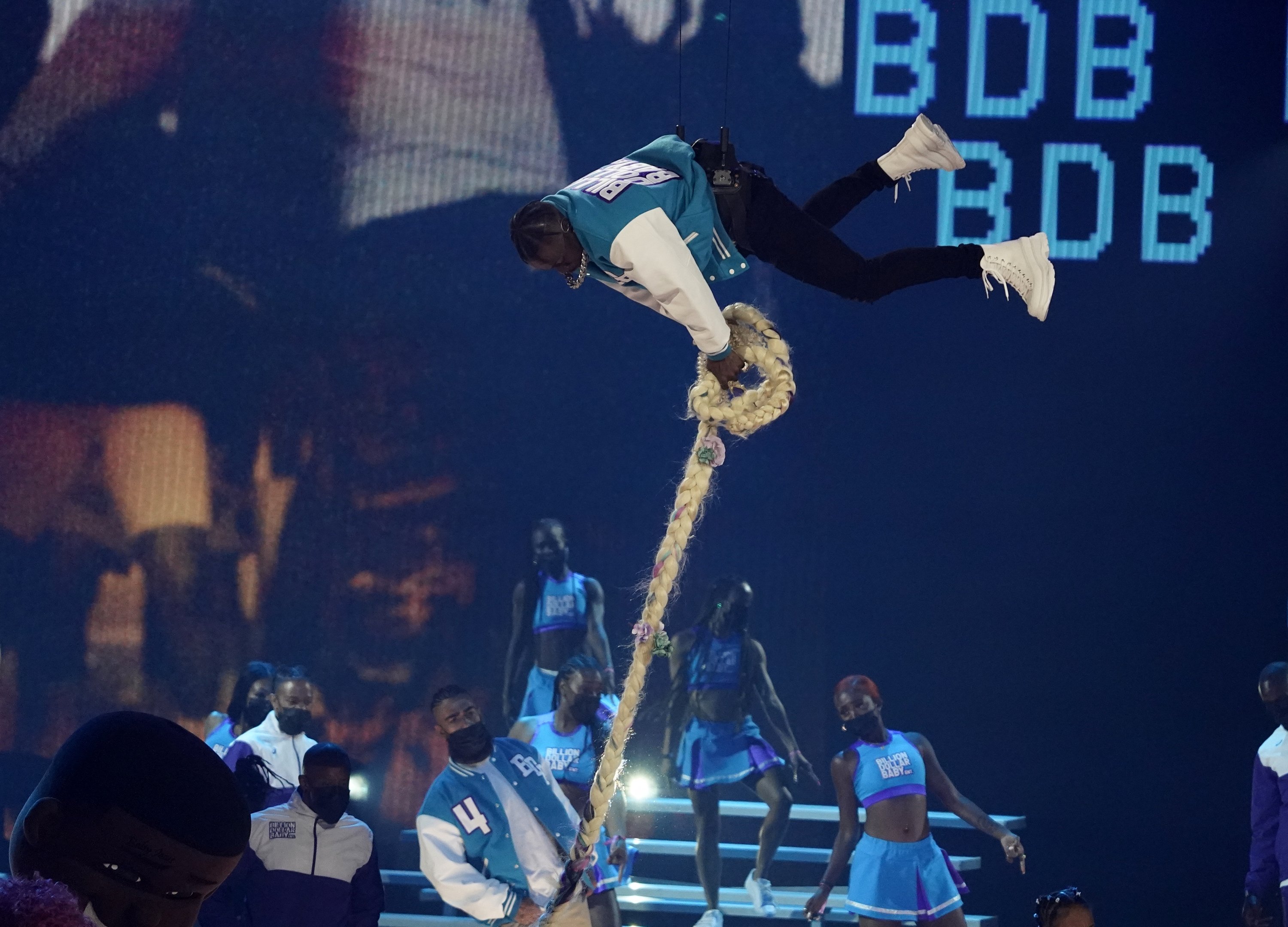 DaBaby performs at the BET Awards at the Microsoft Theater in Los Angeles, U.S., June 27, 2021. (AP Photo)