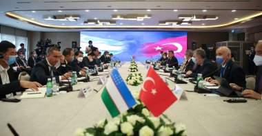 Turkish and Uzbek delegations meet at the 6th Meeting of Turkey-Uzbekistan Joint Economic Commission, Tashkent, Uzbekistan, June 28, 2021. (AA Photo)