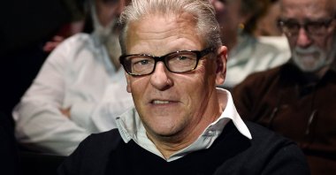 Belgian multidisciplinary artist Jan Fabre looks on during a press conference at Athens Acropolis museum presenting the festival's program, Athens, Greece, March 29, 2016. (AFP Photo)