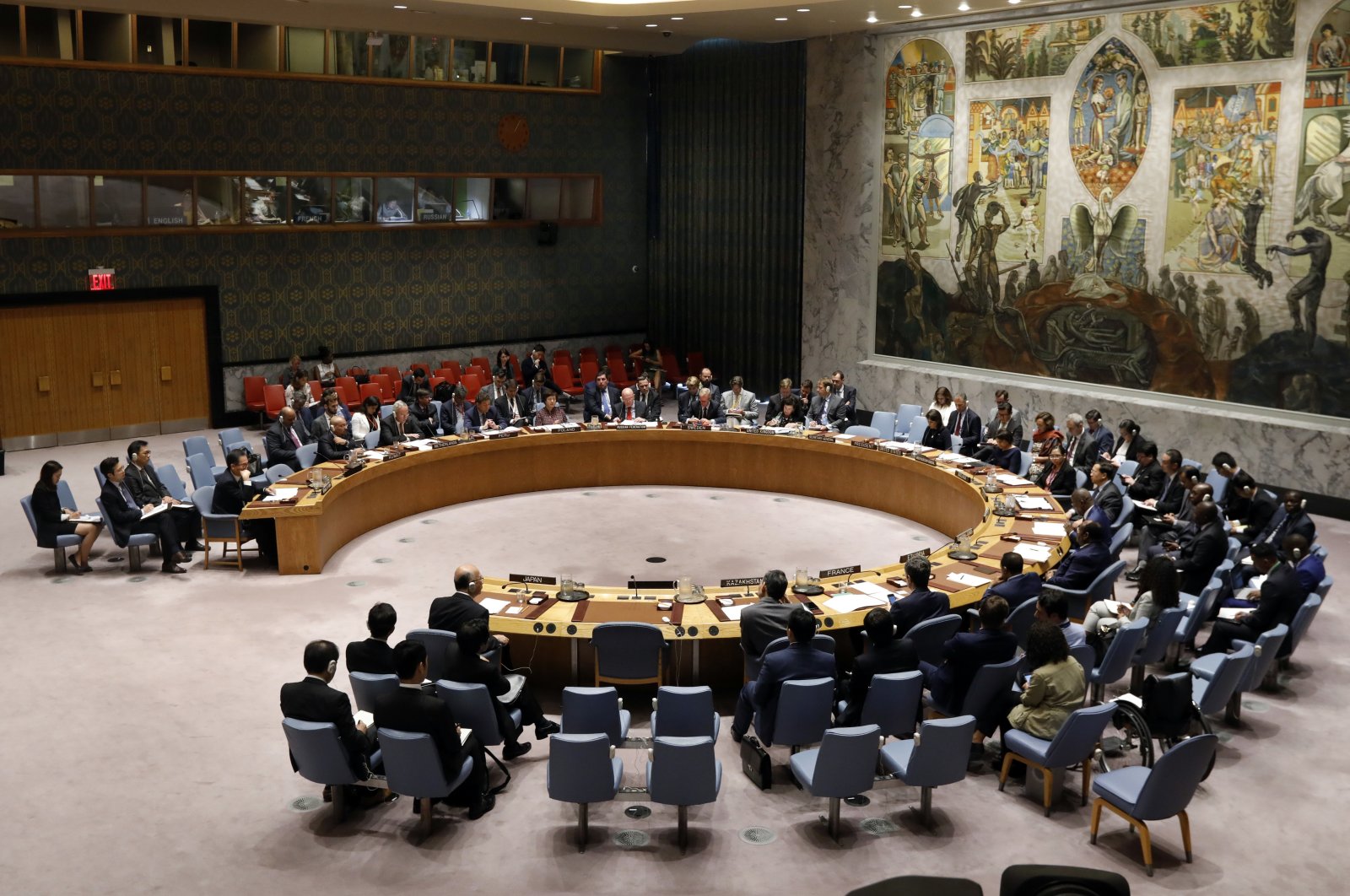 The United Nations Security Council meets at U.N. headquarters, September 17, 2018. (AP Photo)