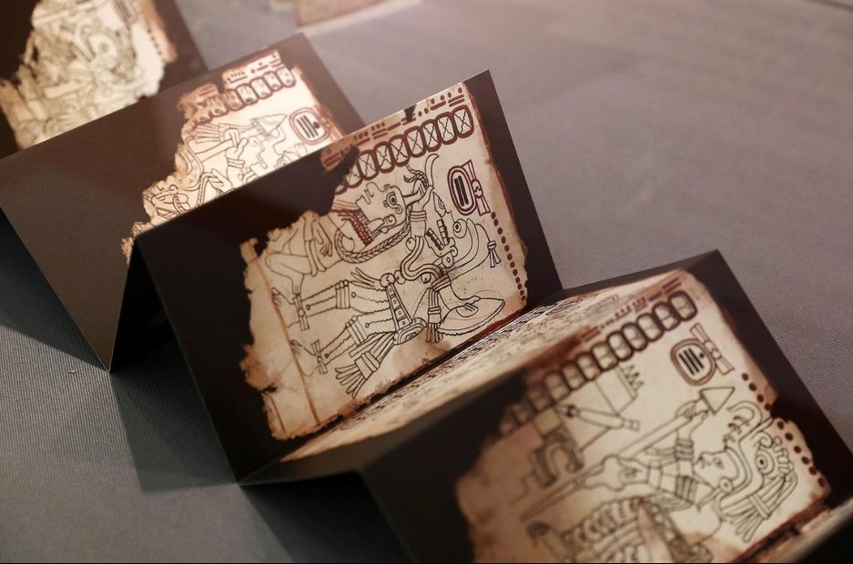 A work of the Mayan Codices group is seen in this photo as part of the Mexican Embassy's exhibition at CerModern arts center in Ankara, June 29, 2021 (Courtesy of the Mexican Embassy)