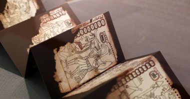 A work of the Mayan Codices group is seen in this photo as part of the Mexican Embassy's exhibition at CerModern arts center in Ankara, June 29, 2021 (Courtesy of the Mexican Embassy)