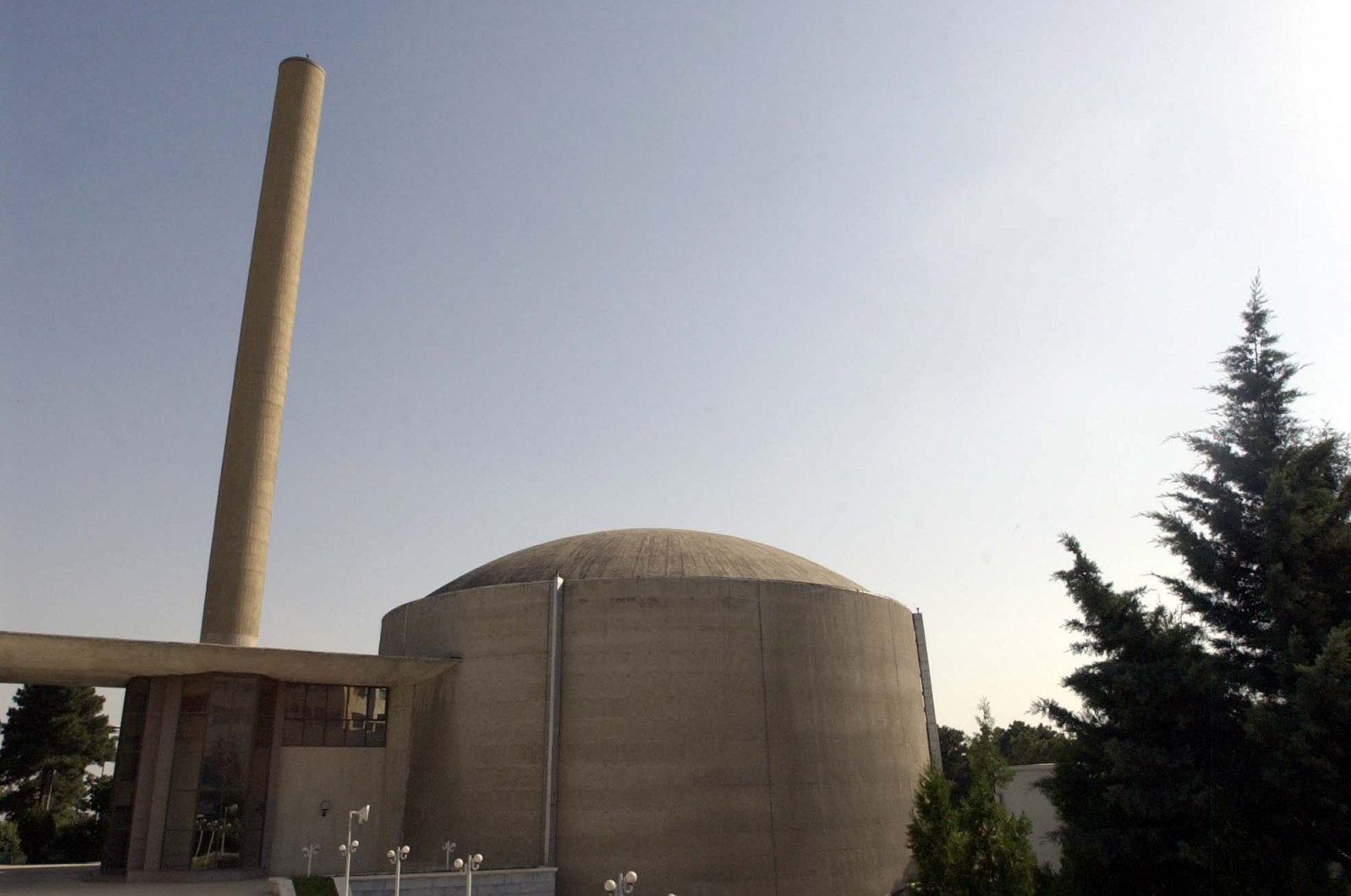 The building of Tehran's nuclear research reactor is seen at Iran's Atomic Energy Organization's headquarters, in Tehran, Iran, June 21, 2003. (AP Photo)