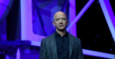 Founder, Chairman, CEO and President of Amazon Jeff Bezos unveils his space company Blue Origin's space exploration lunar lander rocket called Blue Moon during an unveiling event in Washington, D.C., U.S., May 9, 2019. (Reuters Photo)