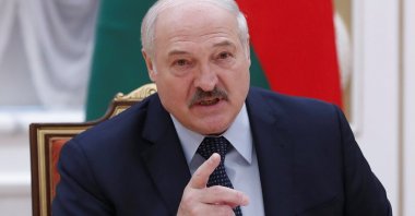 Belarusian President Alexander Lukashenko speaks at Commonwealth of Independent States (CIS) Heads of Government Council in Minsk, Belarus May 28, 2021. (Reuters Photo)