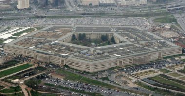 An aerial view of the Pentagon in Washington, D.C., U.S., March 27, 2008. (AP Photo)