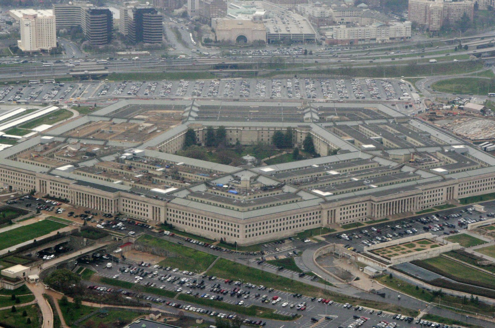 An aerial view of the Pentagon in Washington, D.C., U.S., March 27, 2008. (AP Photo)