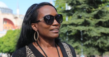 American singer, songwriter and long-time vocalist of Michael Jackson and Whitney Houston, Della Miles, speaks to media during her visit to Istanbul, Turkey, May 23, 2019. (AA Photo)