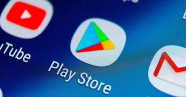 Play store application icon visible on a Samsung Galaxy S9 smartphone screen, in St. Petersburg, Russia, Aug. 19, 2018. (ShutterStock)