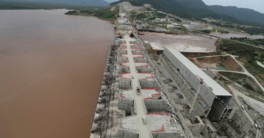 Ethiopia's Grand Renaissance Dam is under construction on the Nile in Guba Woreda, the Benishangul-Gumuz region, Ethiopia, Sept. 26, 2019. (Reuters Photo)