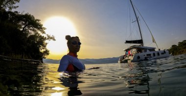 The bays of Göcek in the famed coastal city of Fethiye in the Muğla province are a favorite among freedivers. (AA Photo)