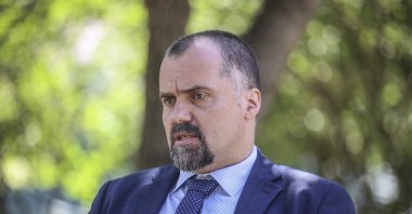 Poland's ambassador to Ankara Jakub Kumoch during an interview with Anadolu Agency in Ankara, Turkey, July 13, 2021. (AA Photo)