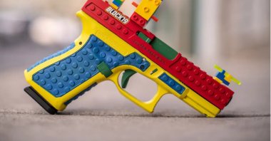 A Glock handgun customized with a "Lego" kit produced by Culper Precision. (Culper Precision)