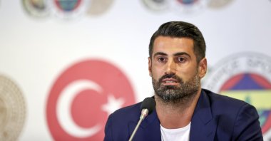 Longtime Fenerbahçe goalkeeper-turned assistant coach Volkan Demirel attends a press conference at Ülker Stadium, Istanbul, Turkey, July 14, 2021. (AA Photo) 