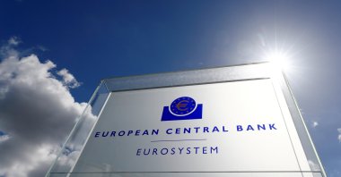 The logo of the European Central Bank (ECB) is pictured outside its headquarters in Frankfurt, Germany, April 26, 2018. (Reuters Photo)