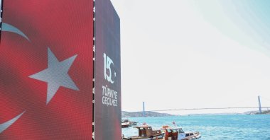 The Communications Directorate erected LED towers, displaying the July 15 coup attempt, in Istanbul and Ankara, Turkey, July 15, 2021 (AA Photo)